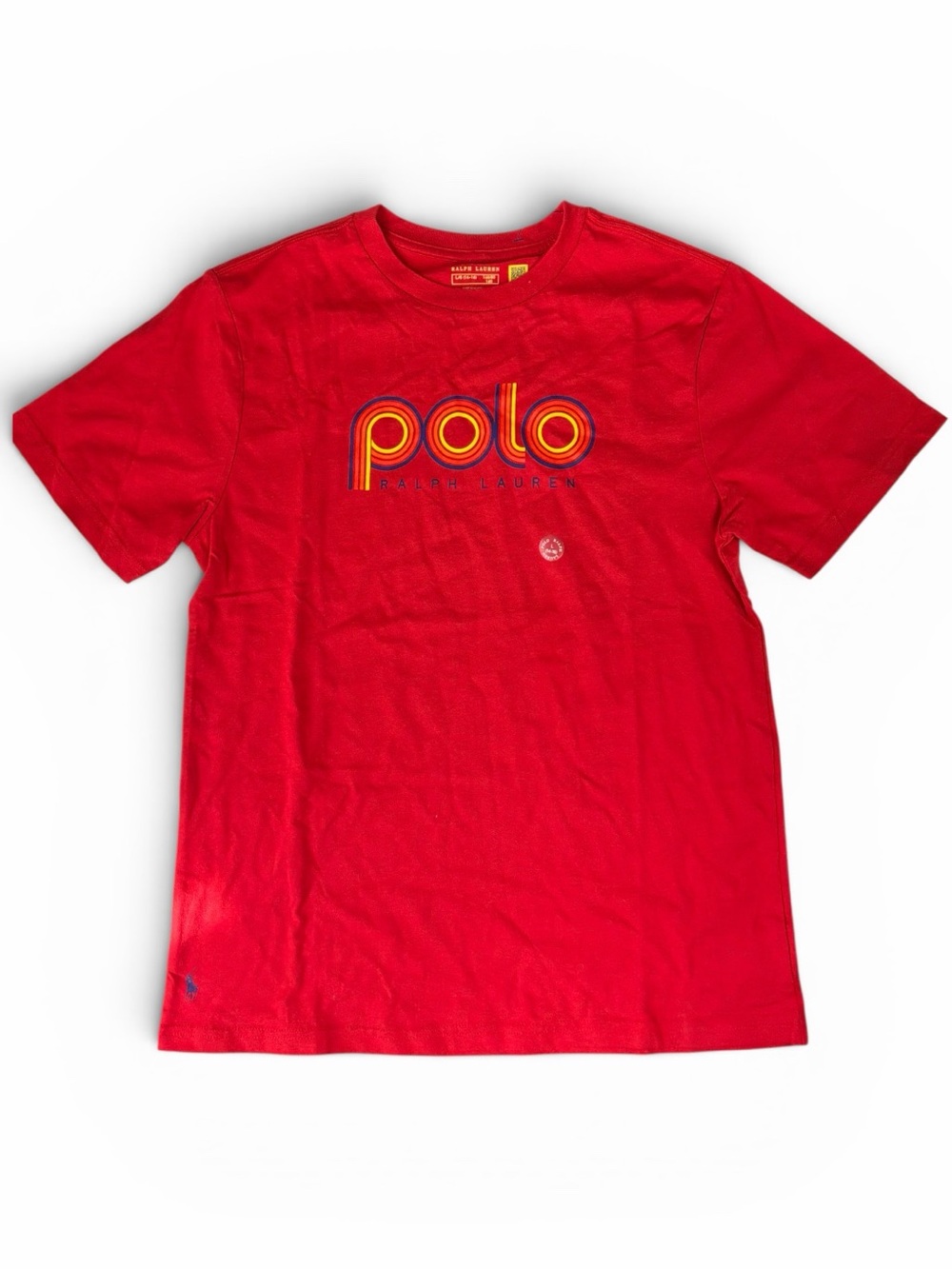 New Polo by Ralph Lauren Retro Red Crewneck Short sleeve Tee Boys L/G 14-16